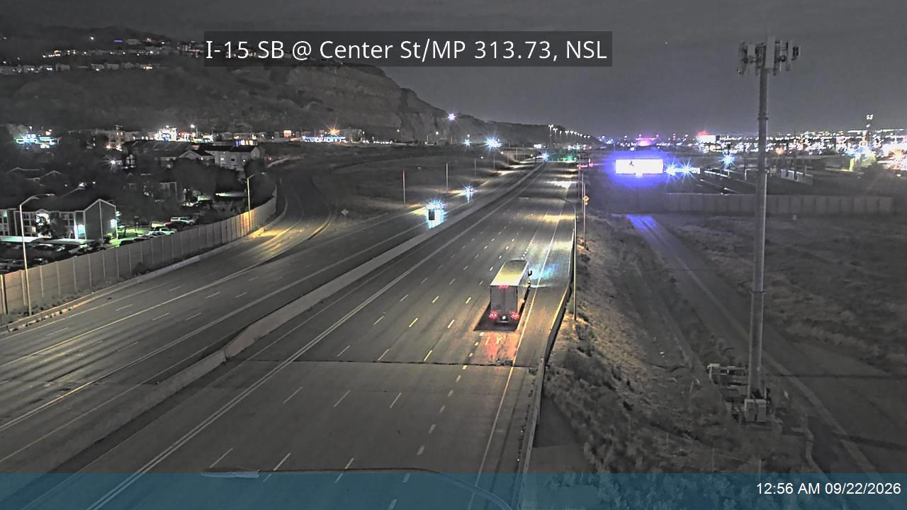 I-15 SB @ Center St / MP 313.73, NSL