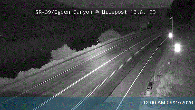 SR-39 / Ogden Canyon @ SR-158 / MP 13.8, EB