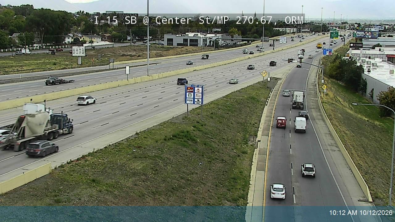 I-15 SB @ Center St / MP 270.67, ORM