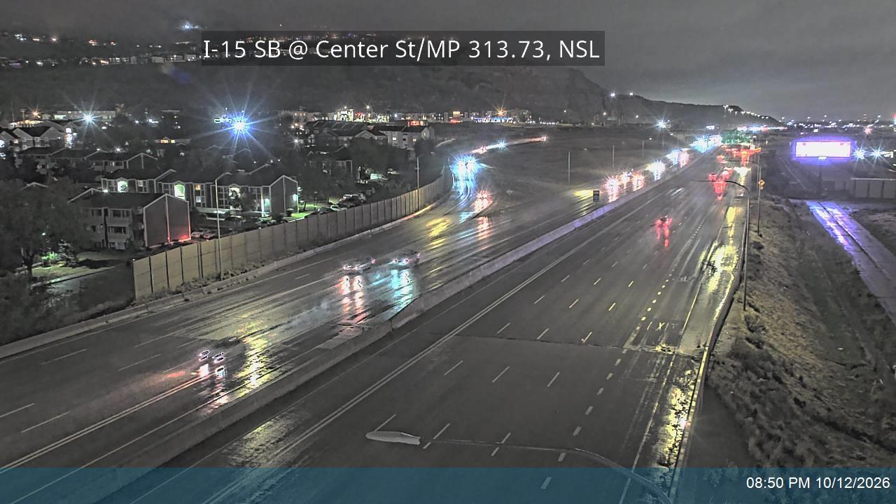 I-15 SB @ Center St / MP 313.73, NSL