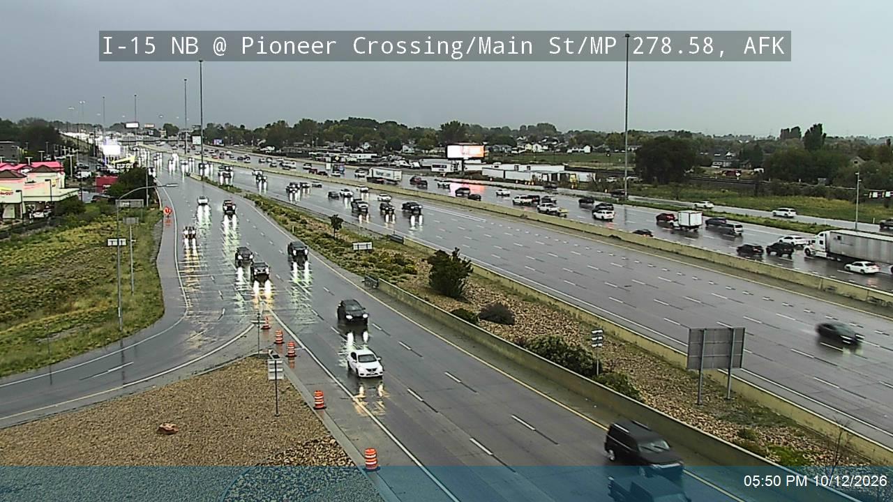 I-15 NB @ Pioneer Crossing / Main St / SR-145 / MP 278.58, AFK