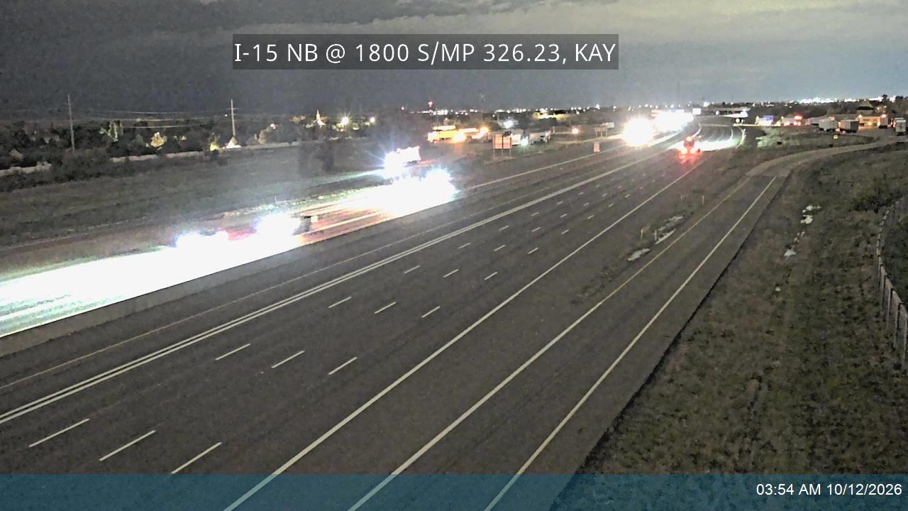 I-15 NB @ 1800 S / MP 326.23, KAY