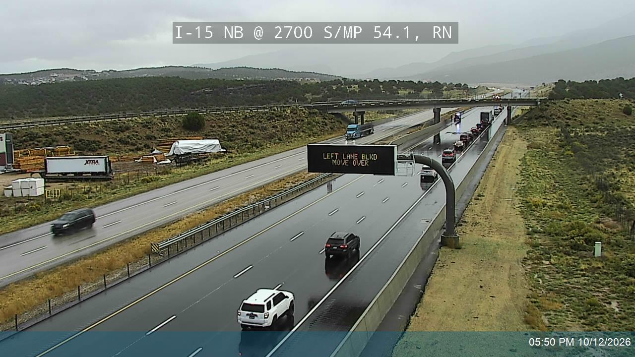 I-15 NB @ Cedar City / MP 54.1, RN