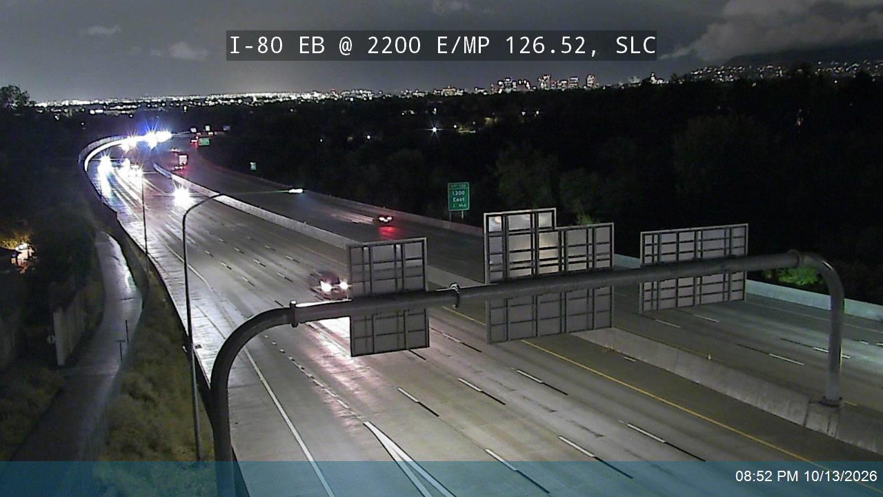 I-80 EB @ 2200 E / MP 126.52, SLC