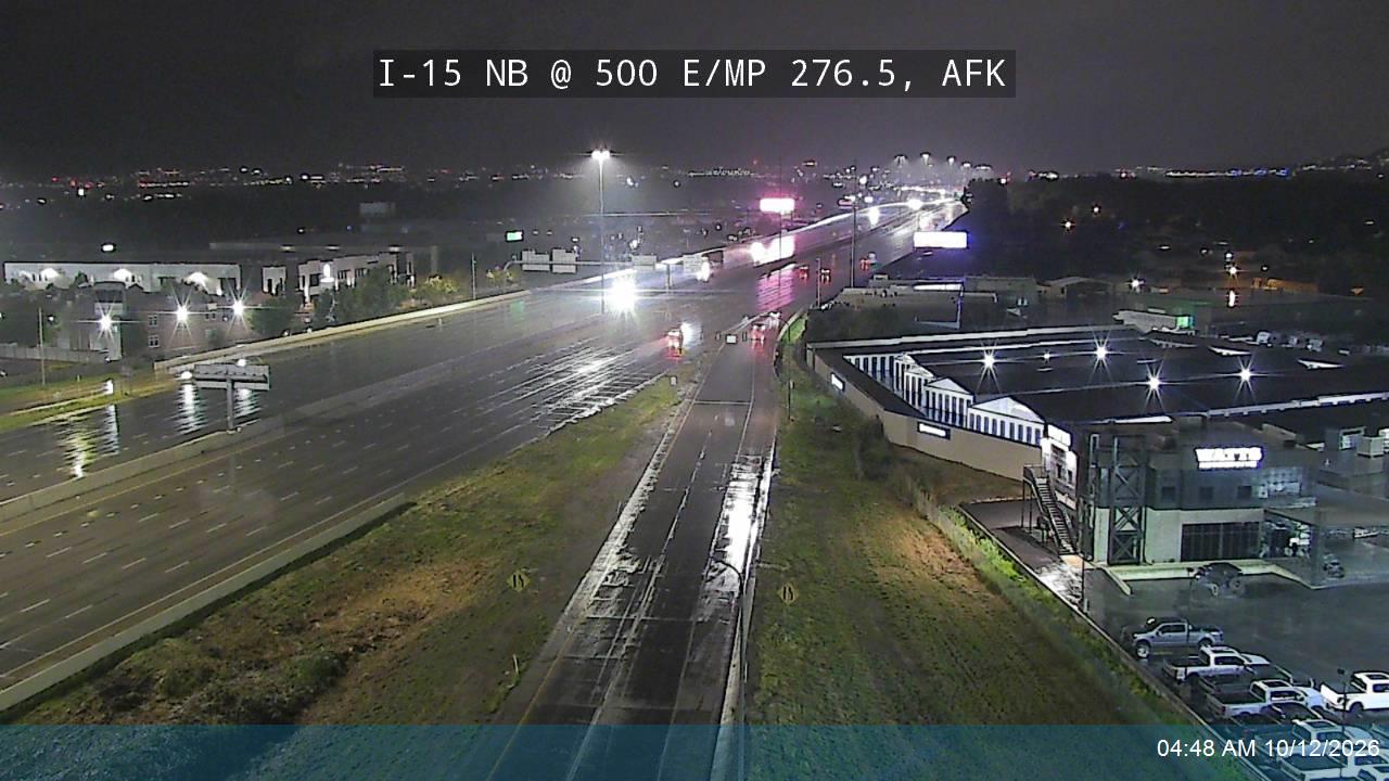 I-15 NB @ 500 E / SR-180 / MP 276.5, AFK