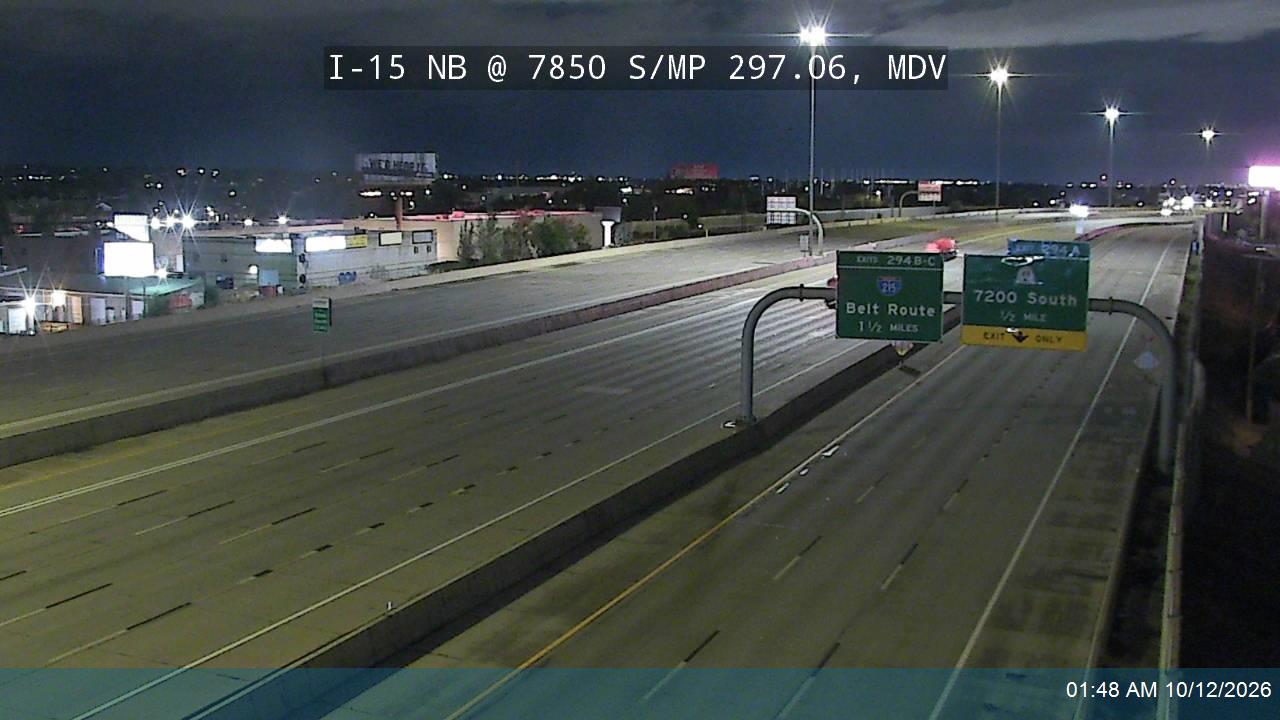 I-15 NB @ 7850 S / MP 297.06, MDV
