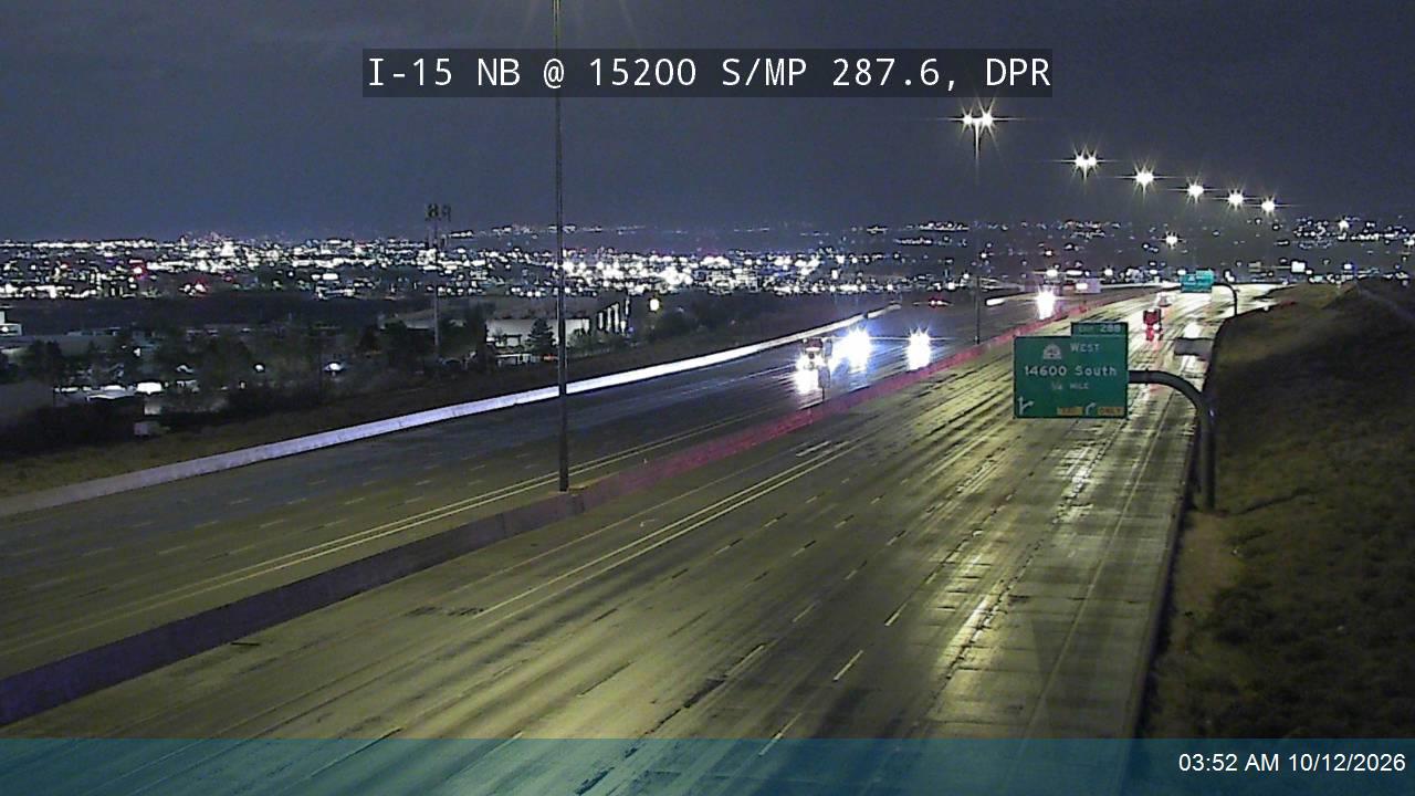I-15 NB @ 15200 S / MP 287.6, DPR