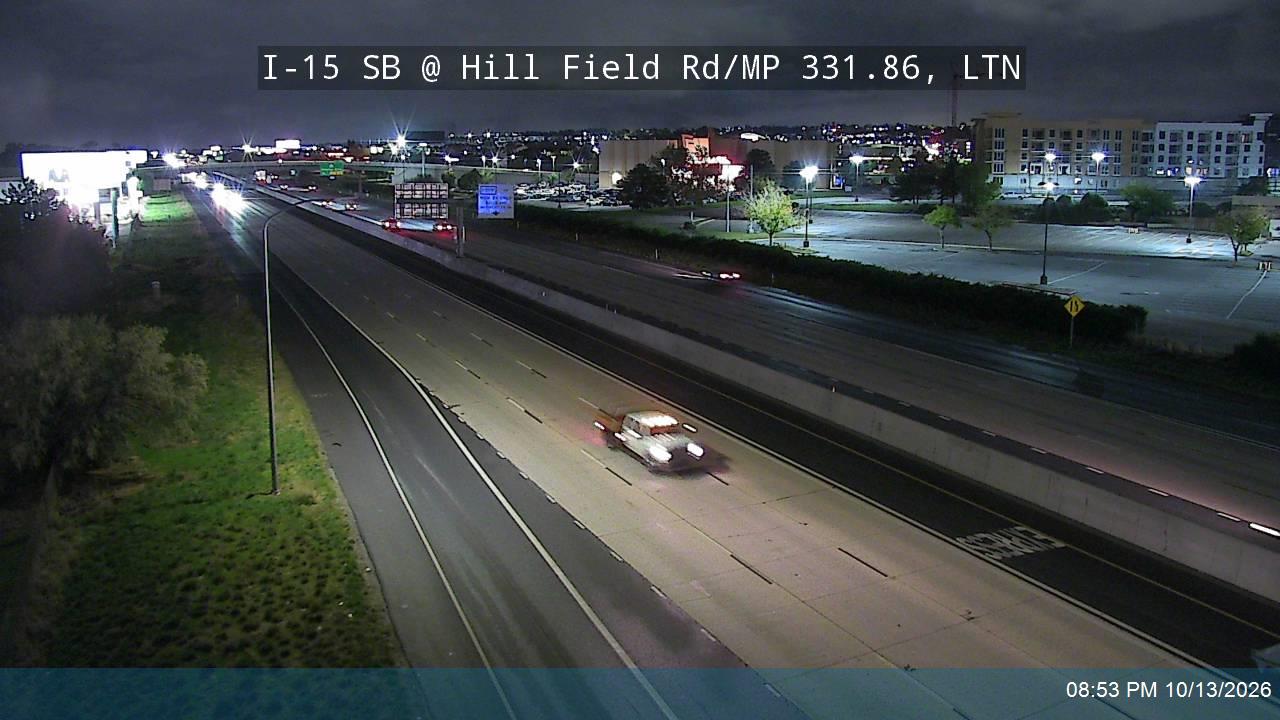 I-15 SB @ Hill Field Rd / 1150 N / SR-232 / MP 331.86, LTN