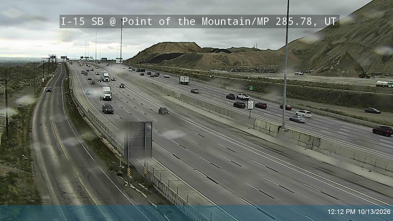 I-15 SB @ Point of the Mountain / MP 285.78, UT