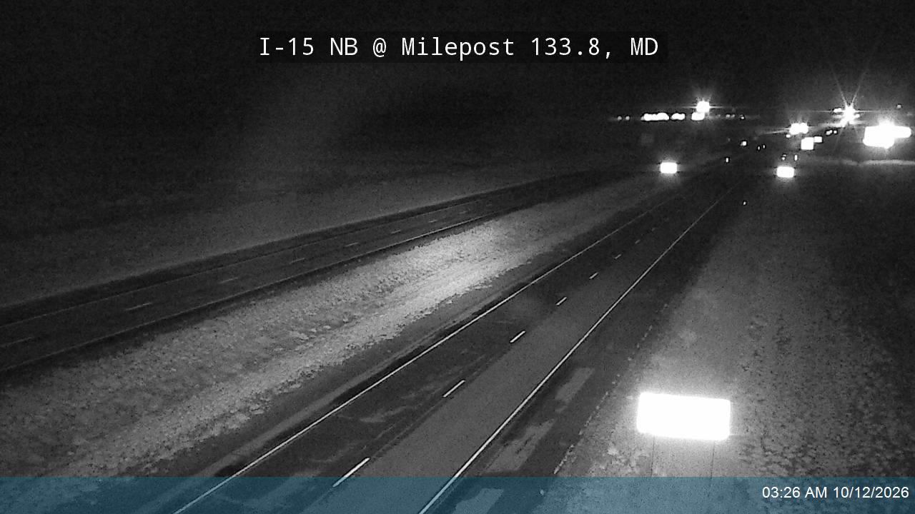 I-15 NB @ Milepost 133.8, MD