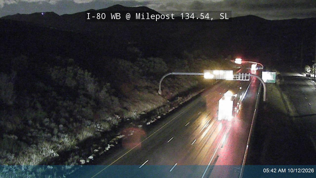 I-80 / Parleys Canyon WB @ Mountain Dell / MP 134.54, SL