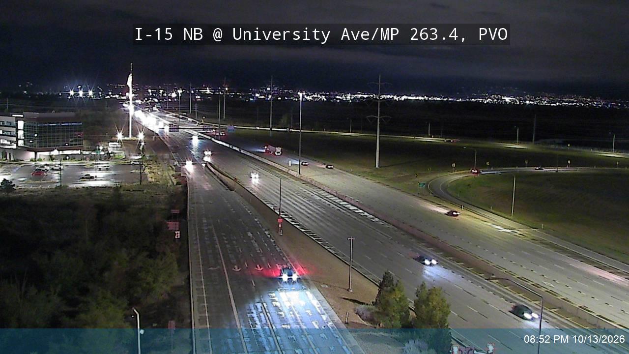 I-15 NB @ University Ave / US-189 / 1860 S / MP 263.4, PVO