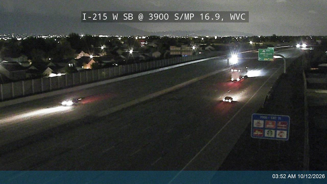 I-215 W SB @ 3900 S / MP 16.9, WVC