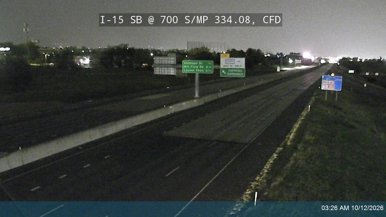 I-15 SB @ 700 S / SR-193 / MP 334.08, CFD