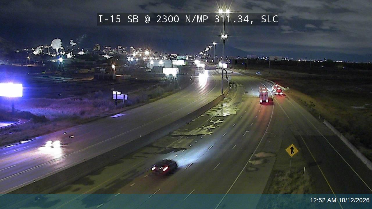 I-15 SB @ 2300 N / Warm Springs Rd / MP 311.34, SLC