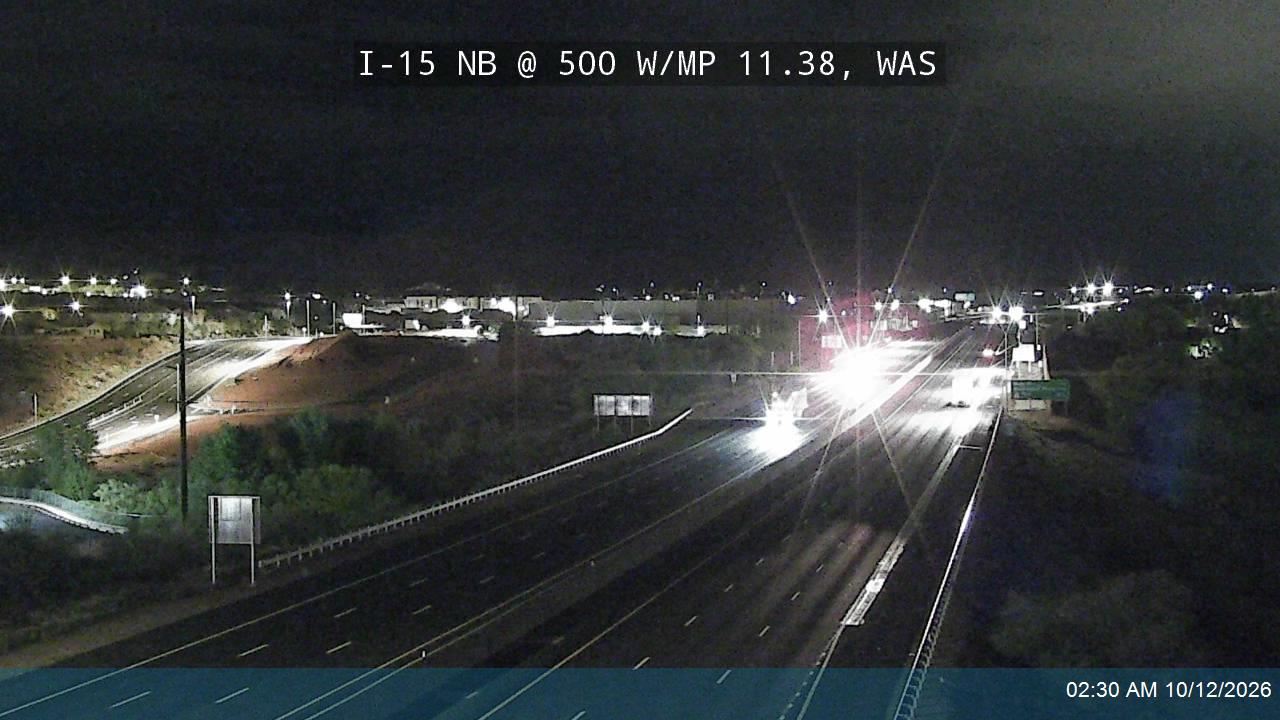 I-15 NB @ 500 W / MP 11.38, WAS