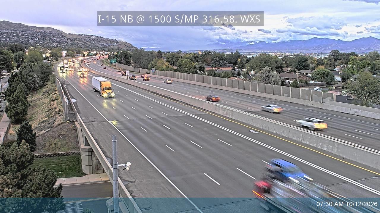 I-15 NB @ 1500 S / MP 316.58, WXS