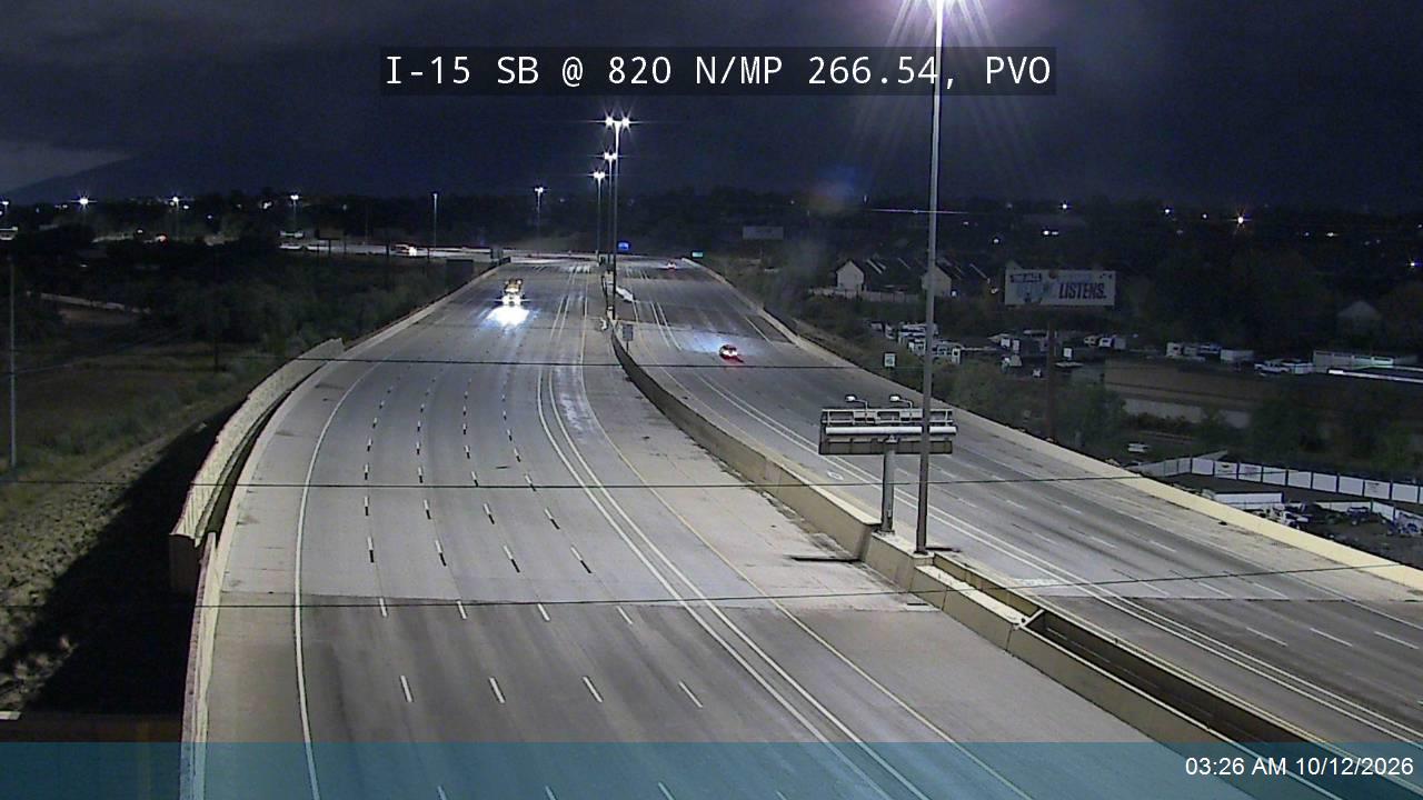 I-15 SB @ 820 N / MP 266.54, PVO
