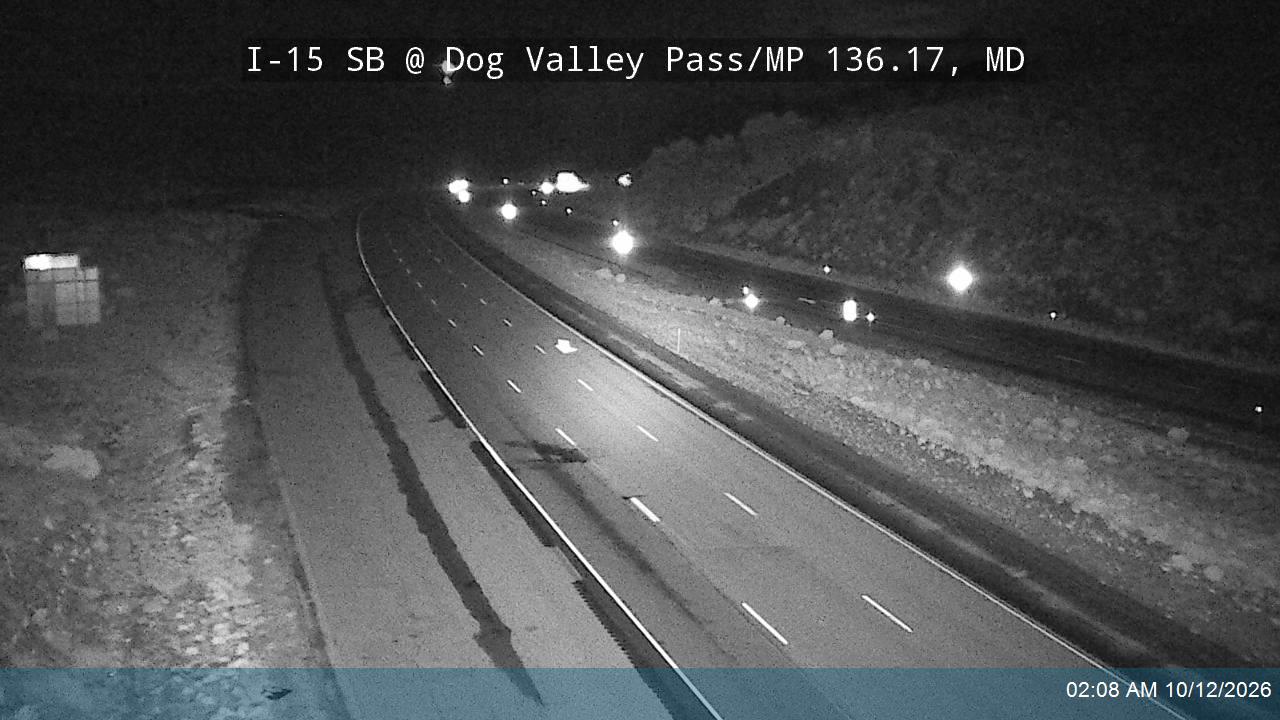 I-15 SB @ Dog Valley Pass/MP 136.17, MD