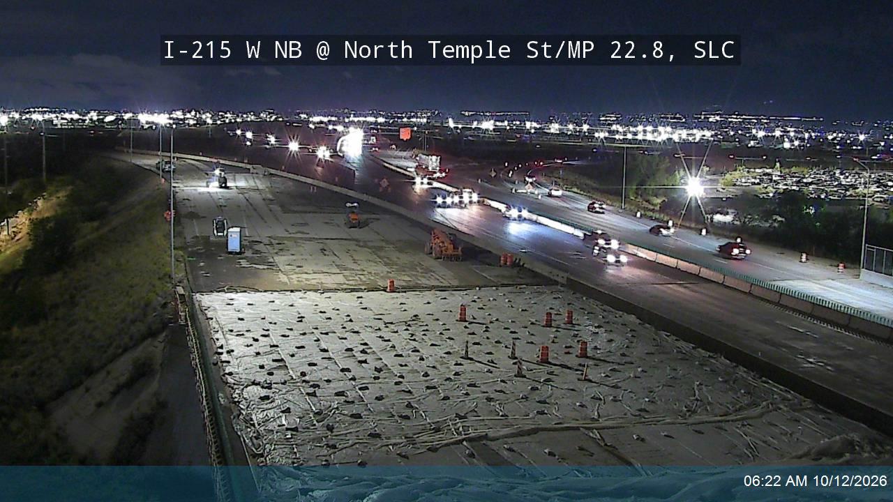 I-215 W NB @ North Temple St / MP 22.8, SLC