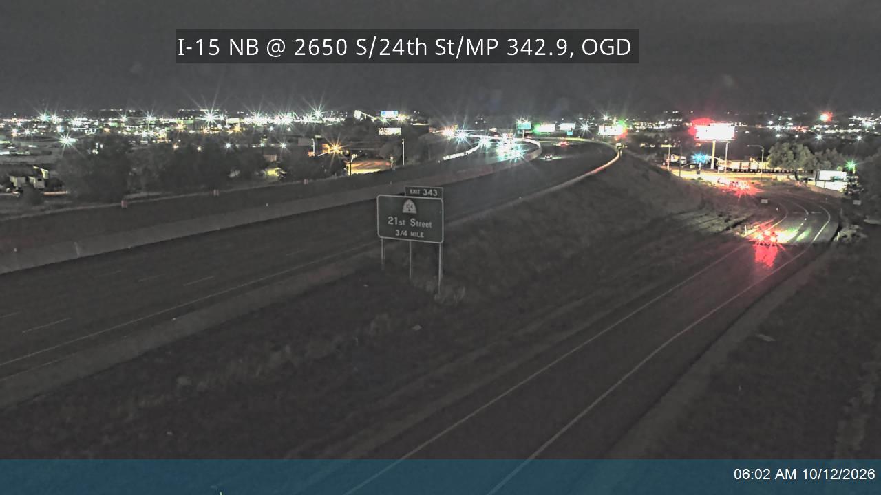 I-15 NB @ 2650 S / 24th St Exit / MP 342.9, OGD