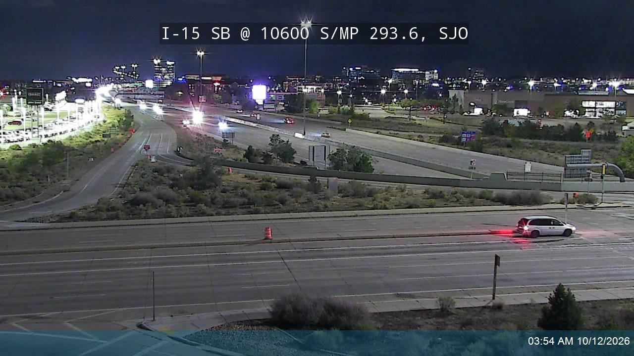 I-15 SB @ 10600 S / South Jordan Pkwy / SR-151 / MP 293.6, SJO