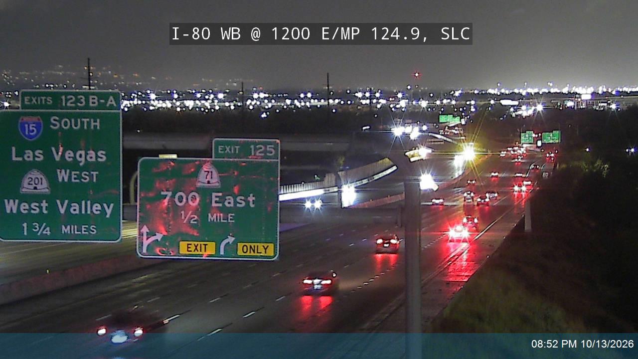 I-80 WB @ 1200 E / Highland Dr / MP 124.9, SLC