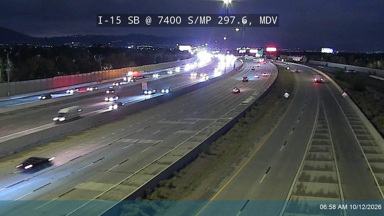 I-15 SB @ 7400 S / MP 297.6, MDV