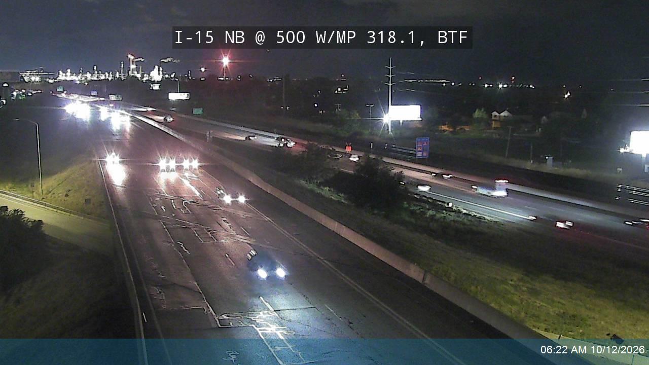 I-15 NB @ 500 W / US-89 / MP 318.1, BTF
