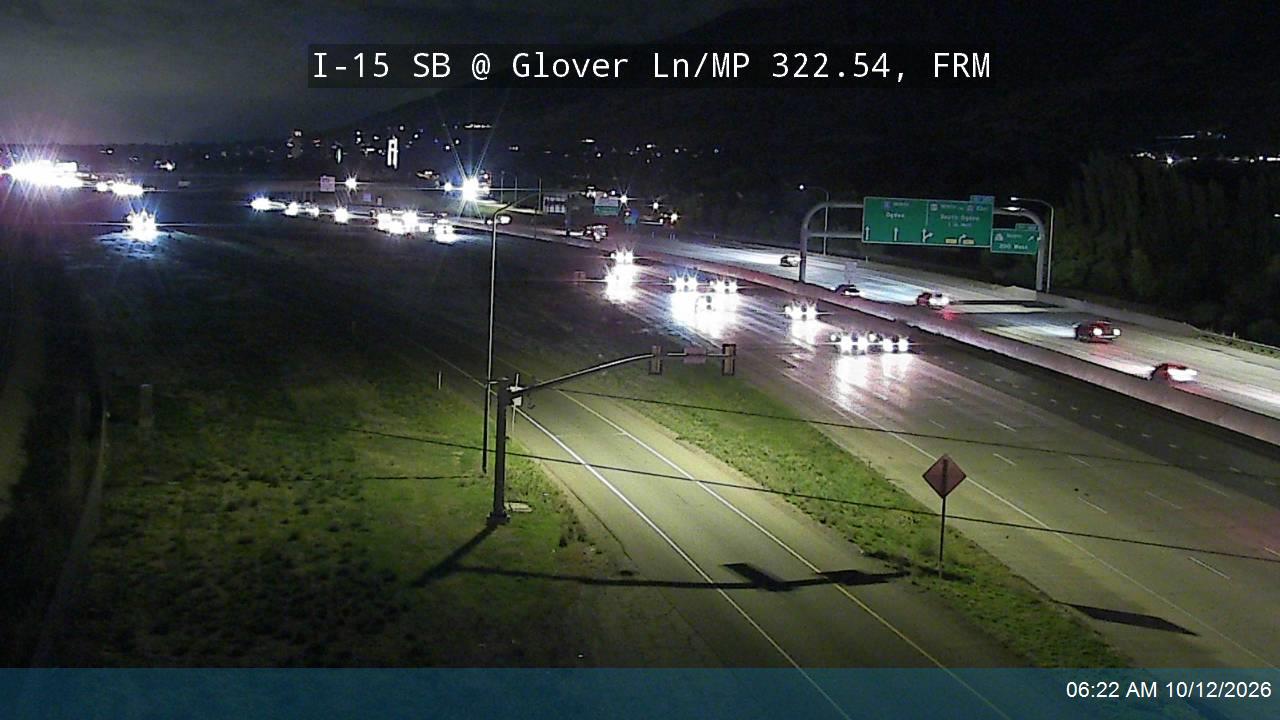 I-15 SB @ Glover Ln / MP 322.54, FRM