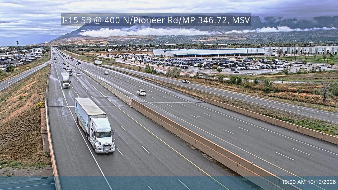 I-15 SB @ 400 N / Pioneer Rd / MP 346.72, MSV
