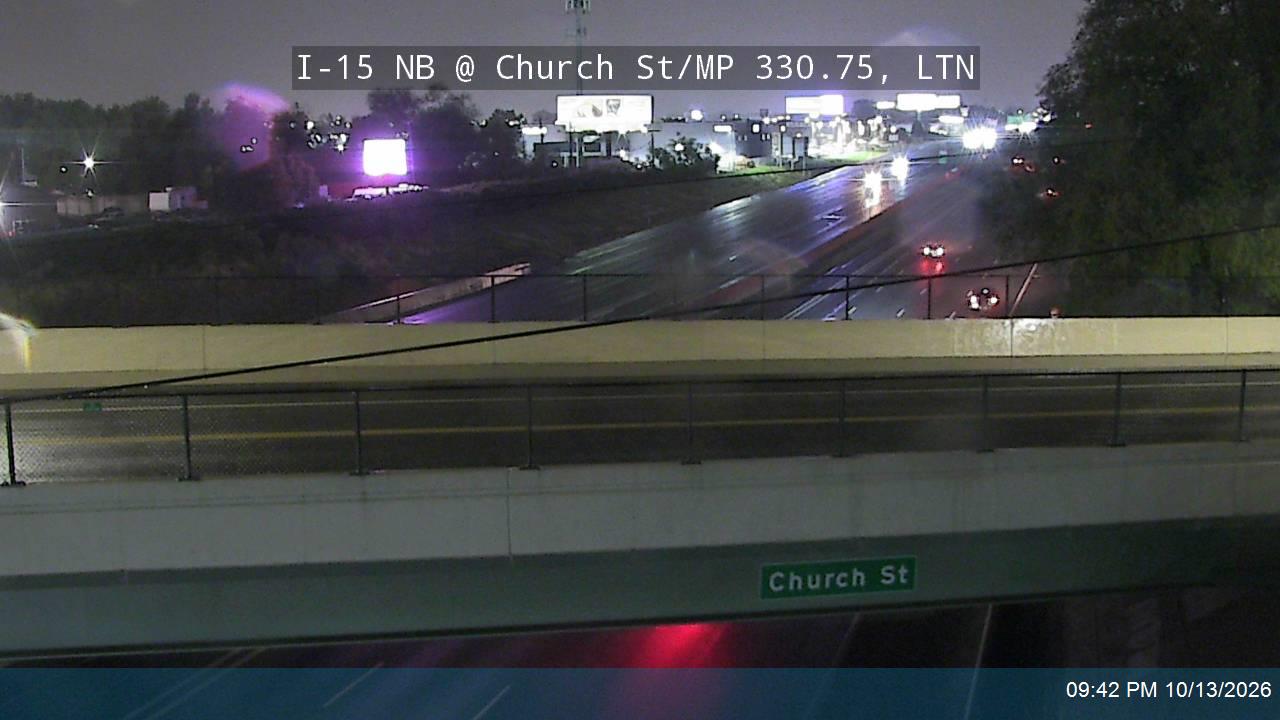 I-15 NB @ Church St / MP 330.75, LTN