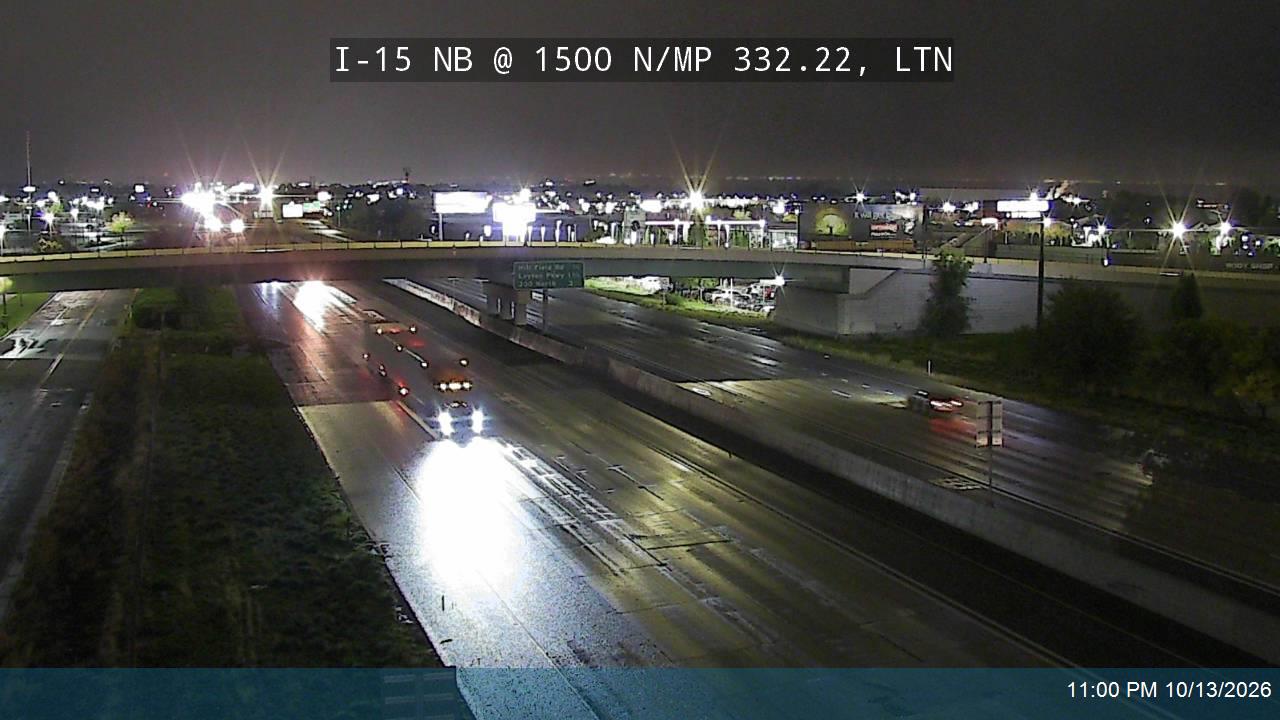 I-15 NB @ 1500 N / MP 332.22, LTN
