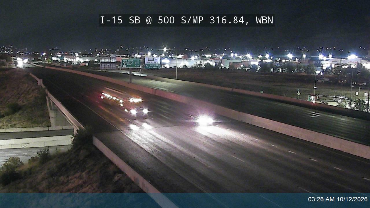 I-15 SB @ 500 S / SR-68 / MP 316.84, WBN