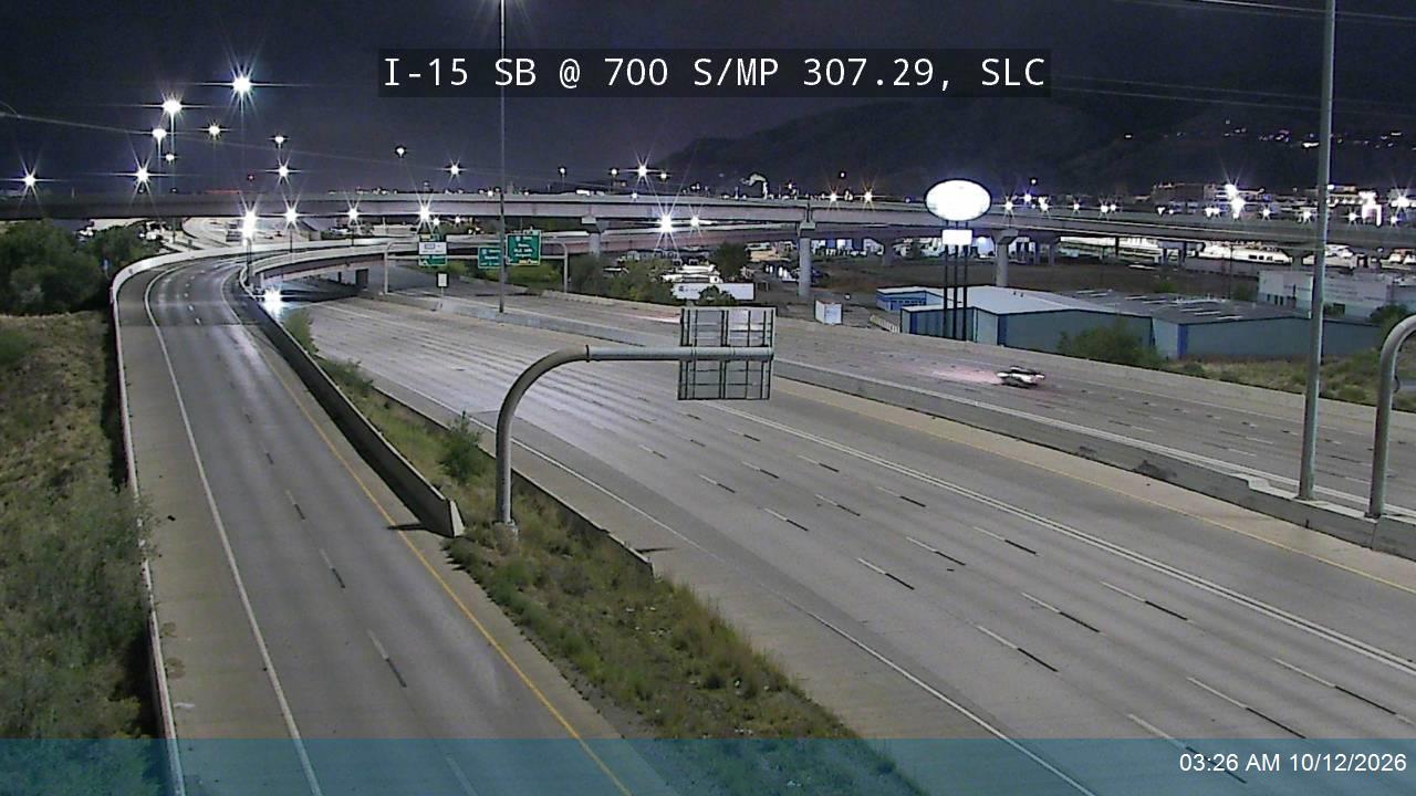 I-15 SB @ 700 S / MP 307.29, SLC