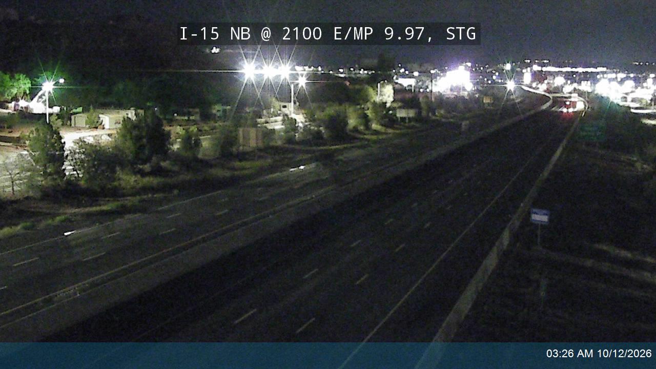 I-15 NB @ 2100 E / MP 9.97, STG