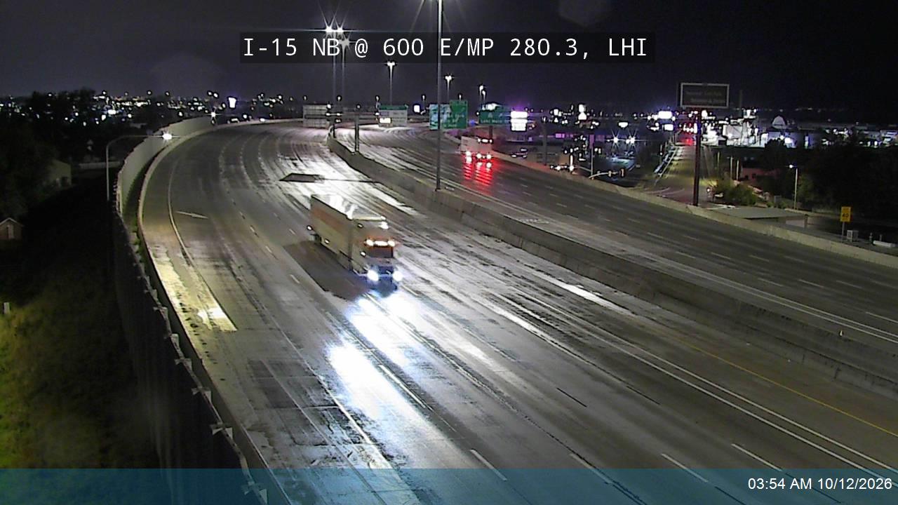 I-15 NB @ 600 E / MP 280.3, LHI