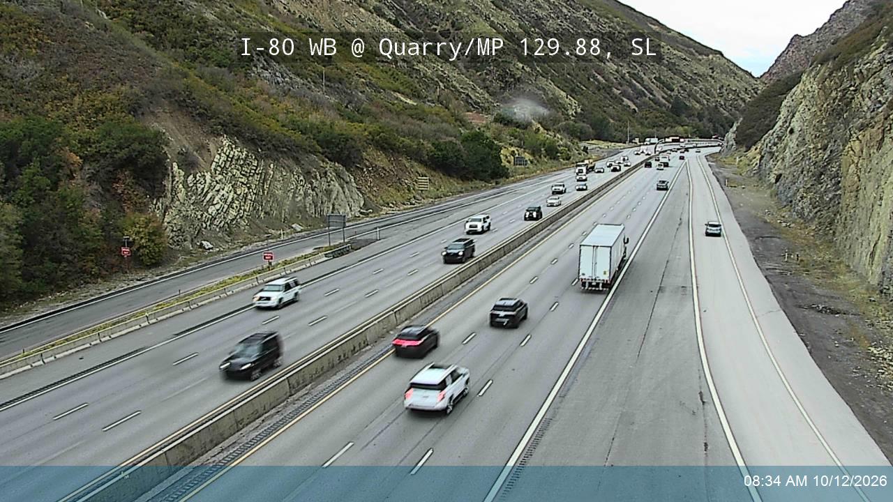 I-80 / Parleys Canyon WB @ Quarry / MP 129.88, SL