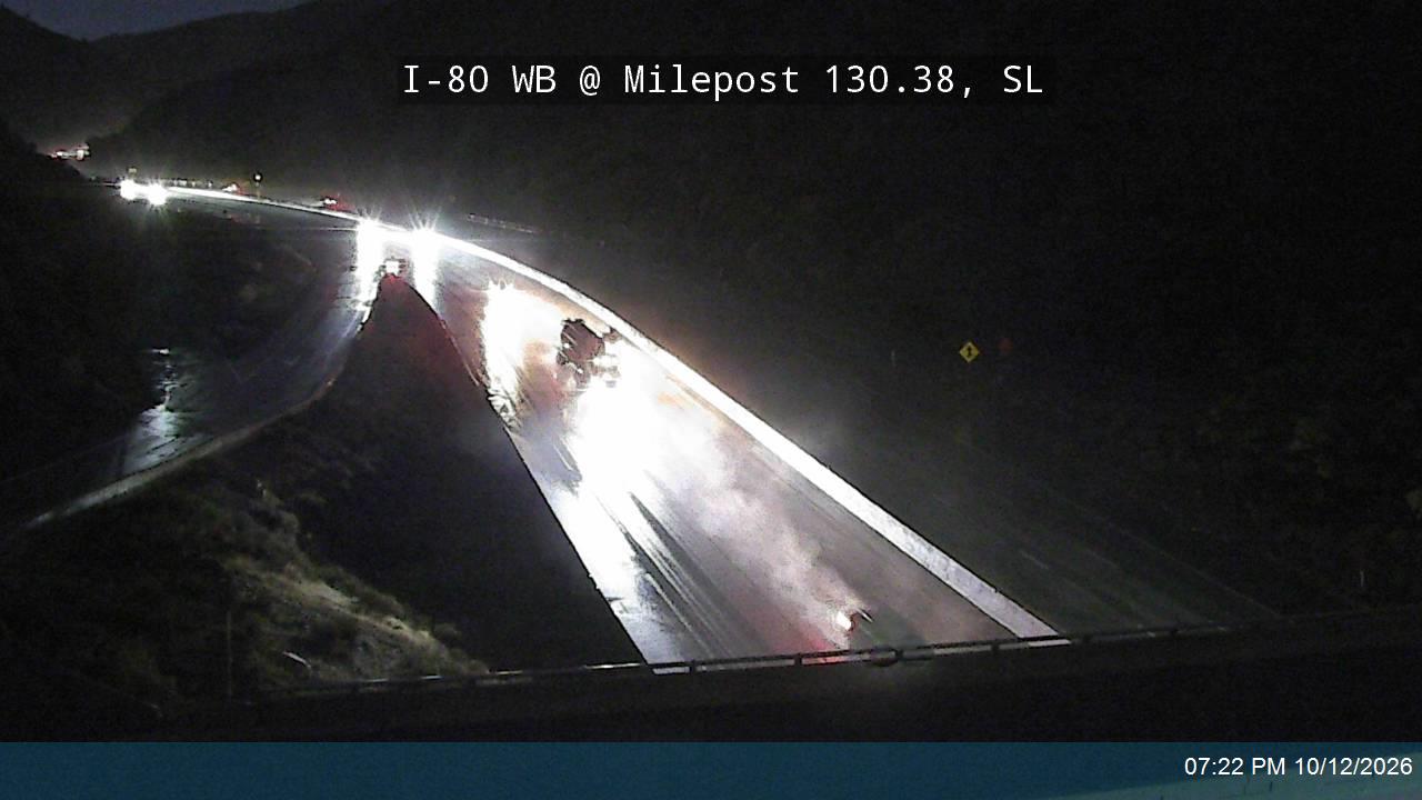 I-80 / Parleys Canyon WB @ East Quarry / MP 130.38, SL