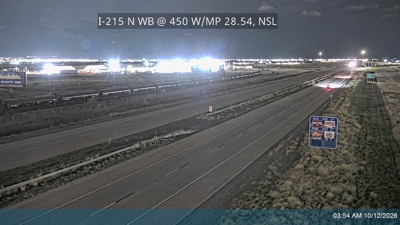 I-215 N WB @ 450 W / MP 28.54, NSL