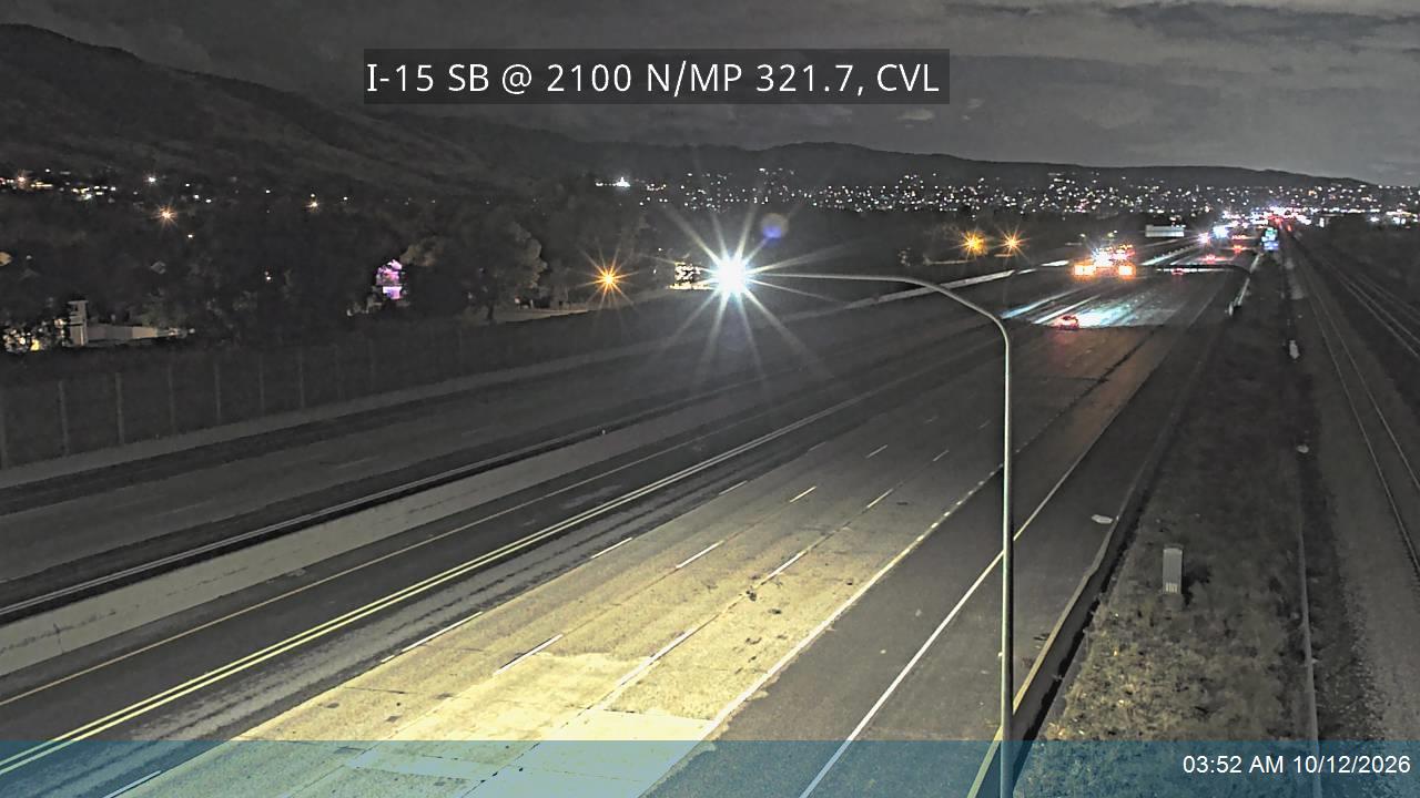 I-15 SB @ 2100 N / MP 321.7, CVL