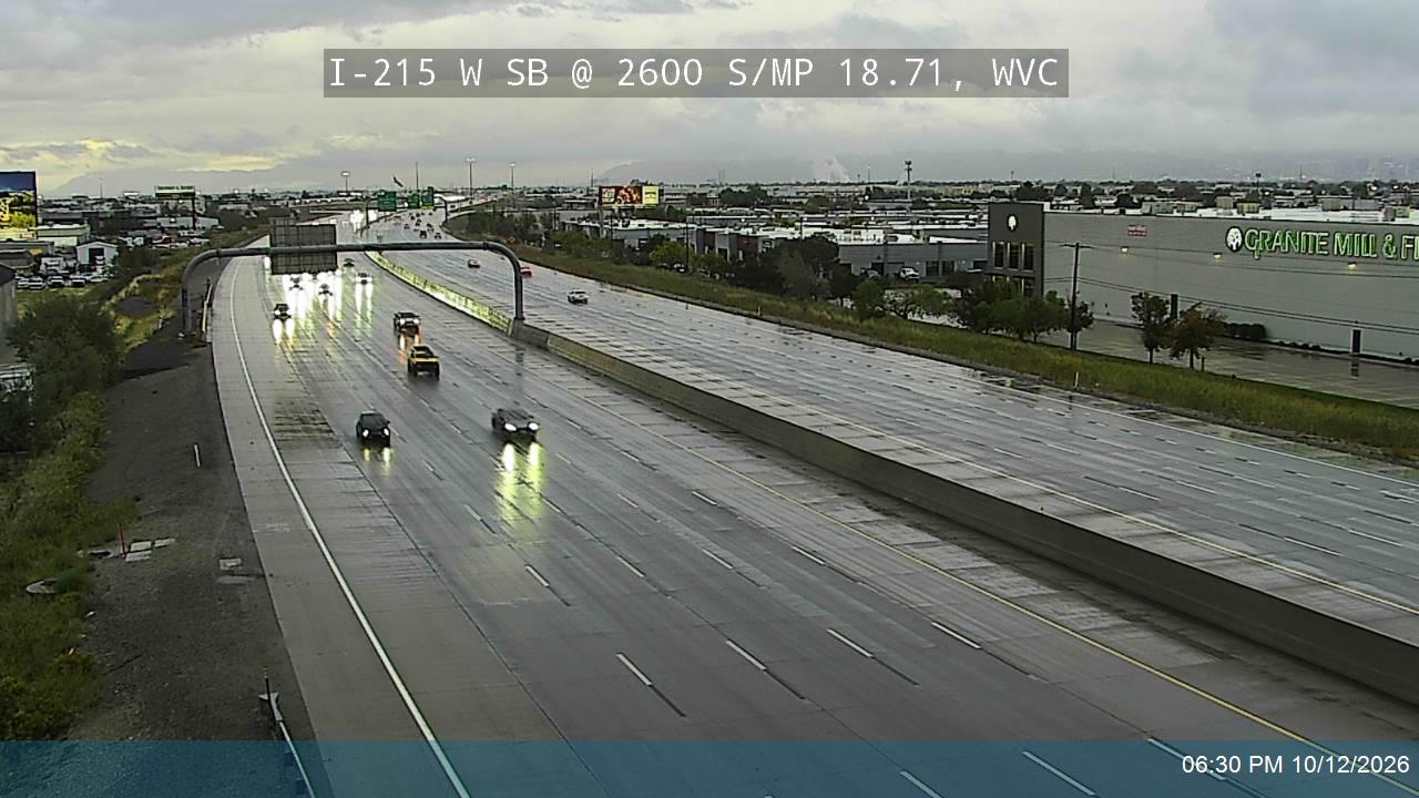 I-215 W SB @ 2600 S / MP 18.71, WVC