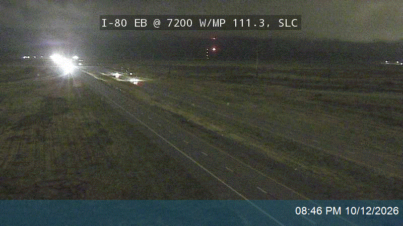 I-80 EB @ 7200 W / MP 111.3, SLC