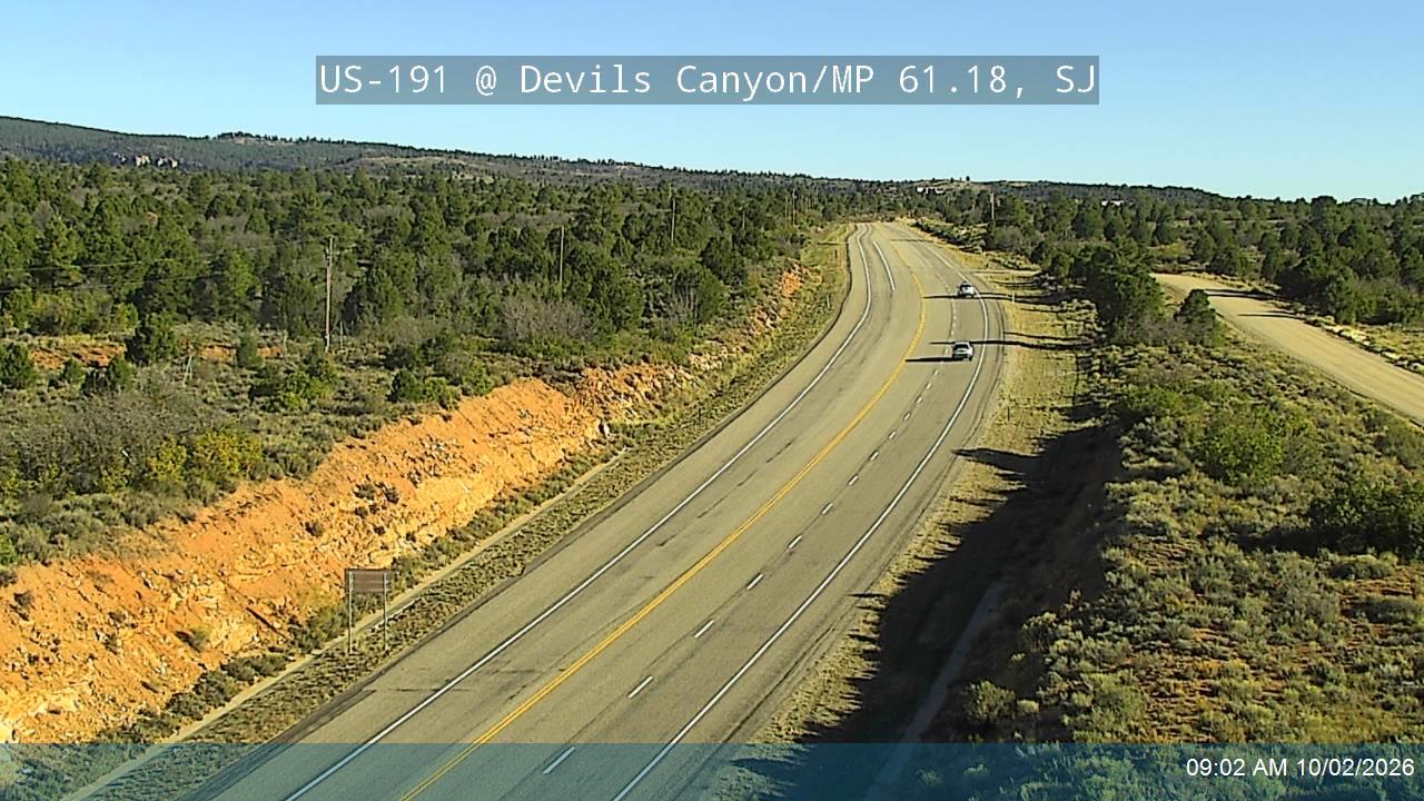 US-191 NB @ Devils Canyon / MP 61.18, SJ