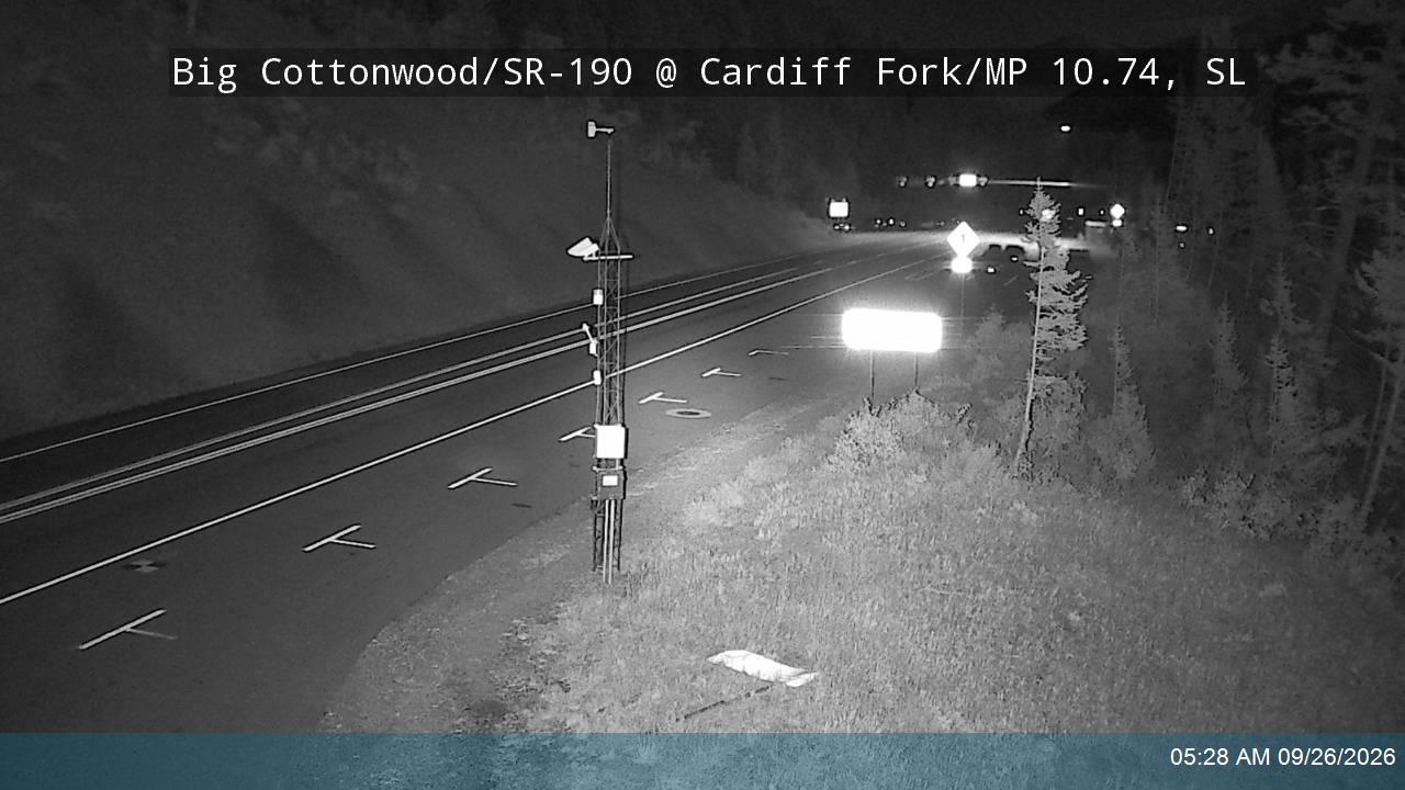 Big Cottonwood Canyon Rd / SR-190 @ Cardiff Fork / MP 10.74, SL