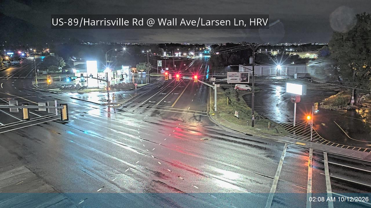 US-89 / Harrisville Rd @ Wall Ave / SR-204 / Larsen Ln, HRV
