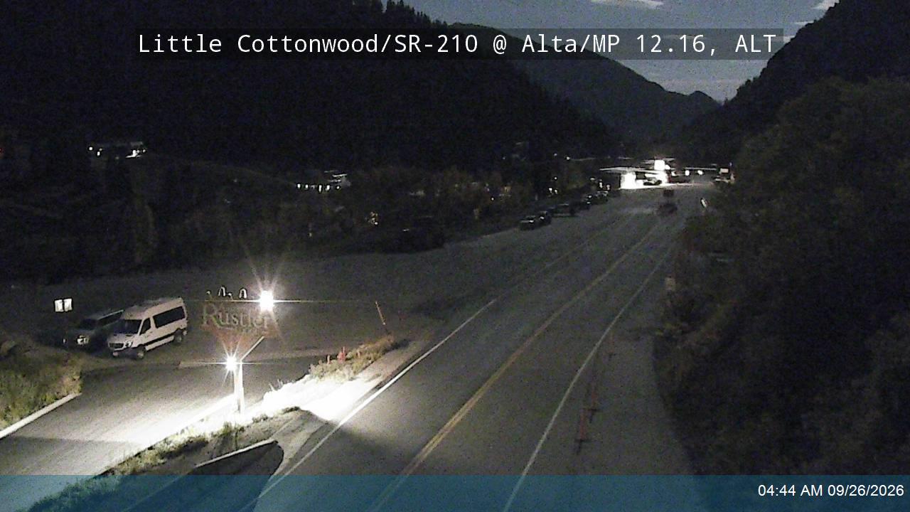Little Cottonwood Rd / SR-210 WB @ Alta / MP 12.16, ALT