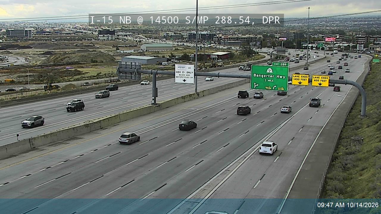 I-15 NB @ 14500 S / MP 288.54, DPR