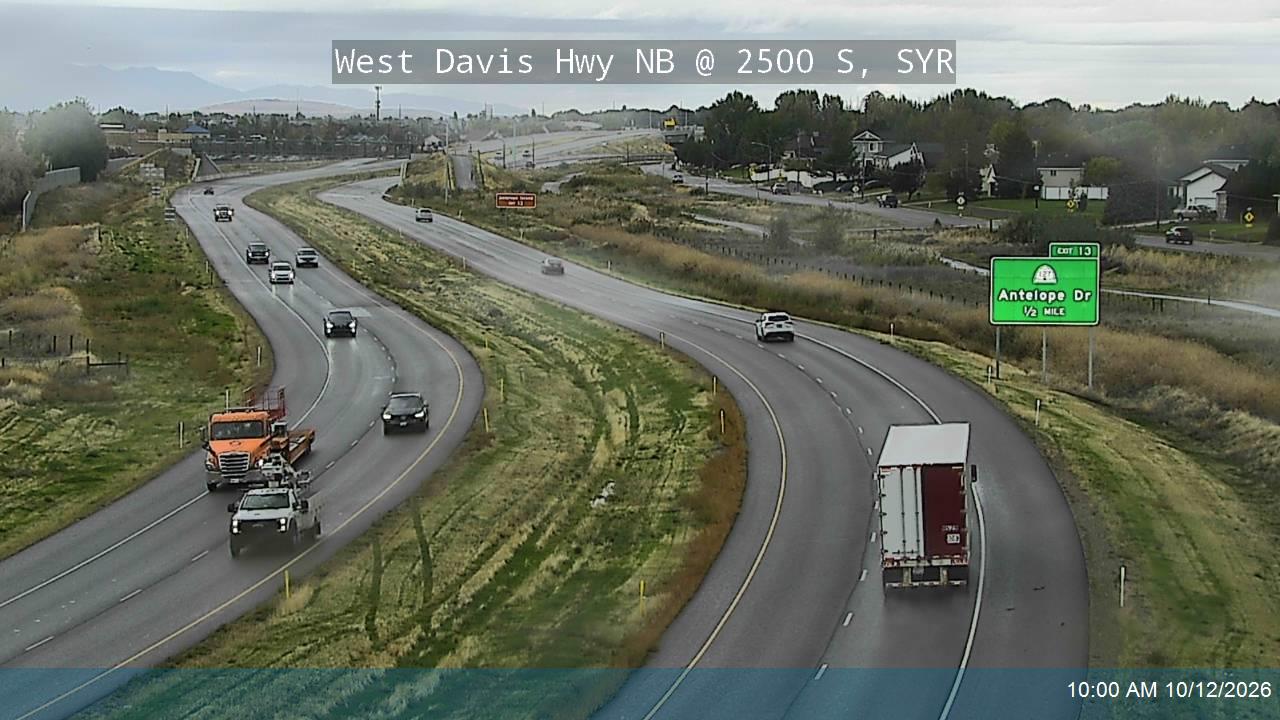 West Davis Hwy / SR-177 NB @ 2500 S / MP 12.85, SYR