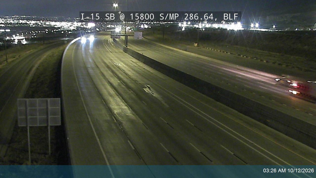 I-15 SB @ 15800 S / MP 286.64, BLF